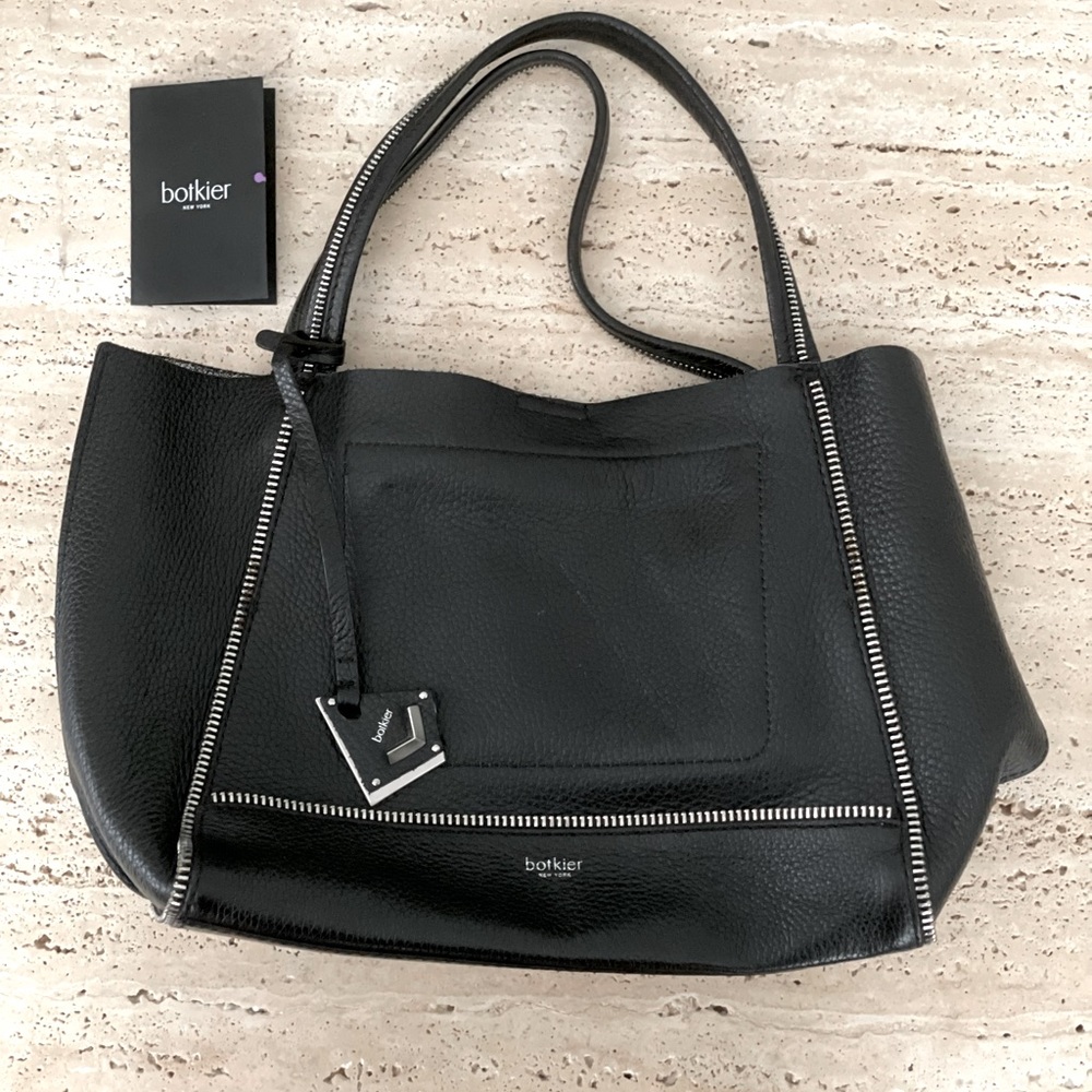 Botkier Black Pebble Leather Tote